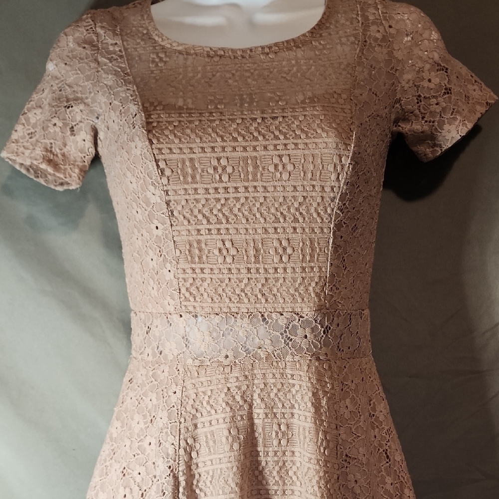 H&M Pink Fit and Flare Mini Dress In Size 0 - Picture 3 of 10